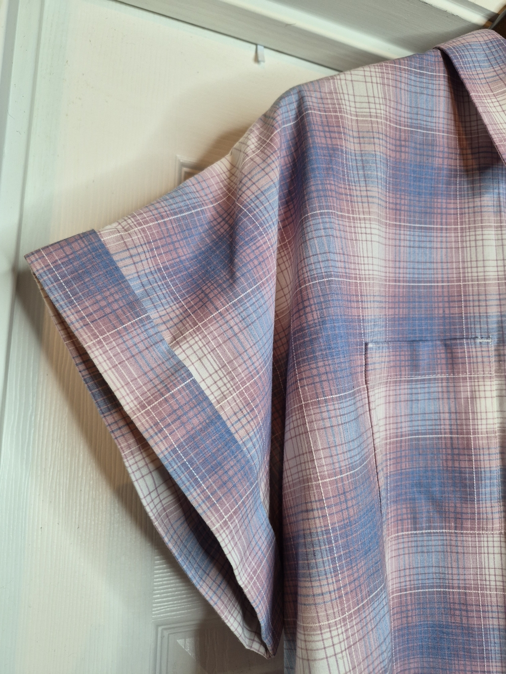 Ridegecut Womens Short-Sleeve Plaid Shirt - Pink & Blue Size Xl - Picture 4 of 11